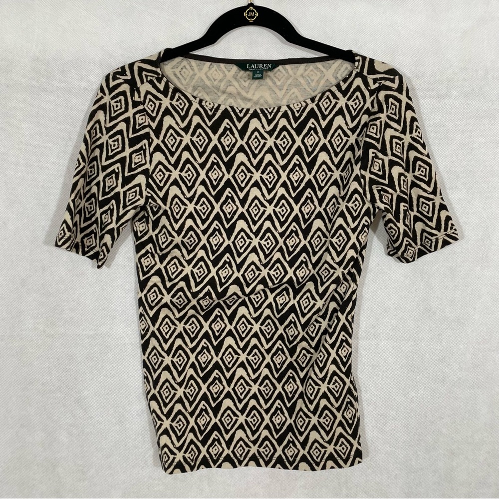 Lauren Ralph Lauren Brown Pattern T-Shirt